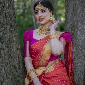 Emerald Green Designer Kanjeevaram Saree
